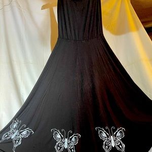 Black dress, Dark Art Espterica “Evil Eye Butterfly” size large.